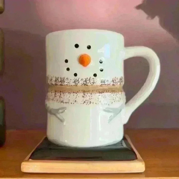 NEW - S’MORES MARSHMALLOW SNOWMAN ceramic coffee/cocoa mug/cup! SOOO CUTE! - Picture 2 of 13